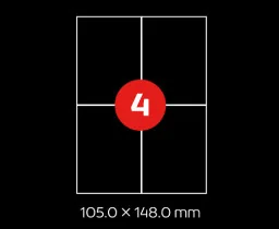 Igepa ETYKIETY A4 105 X 148 MM BIAŁE 100 etk4824221 - Etykiety samoprzylepne i bloki etykiet - miniaturka - grafika 2