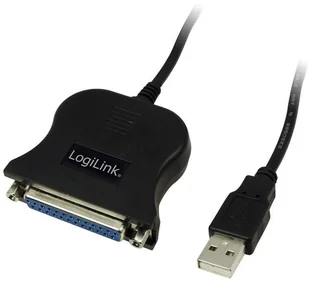 Logilink USB 2.0 Parallel D-Sub adapter Czarny UA-0054A - Adaptery i przejściówki - miniaturka - grafika 3