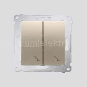 Wyłączniki światła i elektryczne - Kontakt Simon KONTAKT - SIMON S.A. 54 Łącznik schodowy Podwójny Z PODŚWIETLENIEM - miniaturka - grafika 1