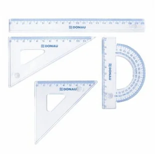 Donau Zestaw geometryczny mały transparentny - Linijki, ekierki - miniaturka - grafika 2