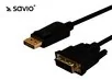Savio Kabel CL-106 DisplayPort DVI-D M-M 1,8m czarny CL-106 - Kable komputerowe i do monitorów - miniaturka - grafika 2