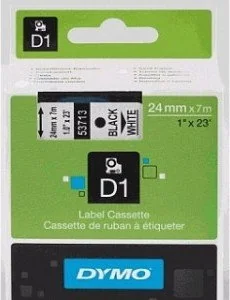 Dymo TAŚMA D1- 24MM X 7M CZARNY/ BIAŁY (53713) S0720930 - Etykiety samoprzylepne i bloki etykiet - miniaturka - grafika 3
