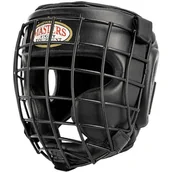 Kaski bokserskie i maski - Masters Kask bokserski Masters z kratką KSS-4BPK czarny - miniaturka - grafika 1