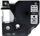 Dodatki do drukarek i skanerów - DYMO RHINO Aimotech Taśma zamiennik do 6mm/7m biała czarny nadruk D1 43613 A43613 - miniaturka - grafika 1