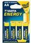 Baterie i akcesoria - Varta BATERIE ALKALICZNE R6 (AA) 4SZT ENERGY 4106 - miniaturka - grafika 1