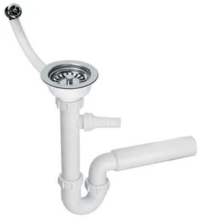 McAlpine syfon zlewozmywakowy rurowy 3,5" z podł. pralki/zmyw. z przel. (HC7+FSW50P-25) - Syfony - miniaturka - grafika 3