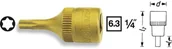 Klucze i nasadki - Hazet Gniazdo wkładki do bitów 1/4" 6 3 mm) 8502-T20 TORX Długość netto 28 mm T 20 - miniaturka - grafika 1