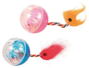 Trixie Piłka grzechocząca z piórkiem 2szt. [TX-4165] 4154 - Zabawki dla kotów - miniaturka - grafika 2