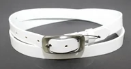 Paski - Pas-Max Pasek damski Skórzany (PL) Skóra Licowa EXTRA Gładki 25 mm biały - miniaturka - grafika 1