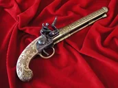 Repliki - broń - Hiszpania PISTOLET POJEDYNKOWY Z ZAMKIEM SKAŁKOWYM Z XVIII w. - miniaturka - grafika 1