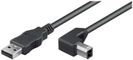 Kable USB - Wentronic Kabel USB (wtyk A do wtyczki B-kąt) 1 m, 1 M, czarny - miniaturka - grafika 1