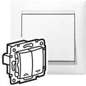 Wyłączniki światła i elektryczne - Legrand Valena - Łącznik sterowania roletami z blokadą mechaniczną biały 10 A 77 - miniaturka - grafika 1