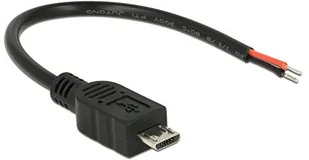 Delock 82697 kabel USB 2.0 Micro B wtyk na 2 x otwarte końcówki kabli czarny 82697 - Kable USB - miniaturka - grafika 2