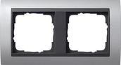 Klawisze i ramki - Gira EVENT ALUMINIUM/ANTRACYT Ramka X2 [021206] - miniaturka - grafika 1