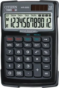 Kalkulator wodoodporny Citizen WR-3000 czarny Citizen Systems - Kalkulatory - miniaturka - grafika 2