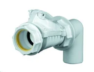 Odwodnienia, kanały i akcesoria - Karmat Zasuwa burzowa 50 BI AŁA WER.C Z KOLANEM ZB50-C BIAŁA - miniaturka - grafika 1