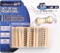 Podzespoły elektroniczne - Velleman KOMPLET 610 RezystorÓW K/RES-E12 - miniaturka - grafika 1