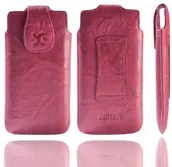 Etui i futerały do telefonów - HTC Suncase oryginalne prawdziwej skórzana torba na Desire X (etui z zapięciem na magnes) w kolorze zielonym Croco - miniaturka - grafika 1