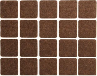 Vorel Podkładki filcowe 20x20 mm brązowe 20 sztuk 74861 - Meble modułowe i akcesoria - miniaturka - grafika 3