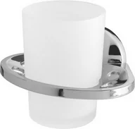 Akcesoria łazienkowe - Bisk Ontario Kubek pojedynczy z Uchwytem 00227 chrom - miniaturka - grafika 1