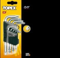 Topex Klucze Torx T10-T50 zestaw 9 szt 35D960 - Zestawy narzędziowe - miniaturka - grafika 3