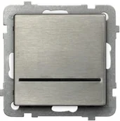 Wyłączniki światła i elektryczne - Ospel SONATA STAL INOX ŁĄCZNIK POJEDYNCZY Z PODŚWIETLENIEM ŁP-1RMS/M/37 - miniaturka - grafika 1