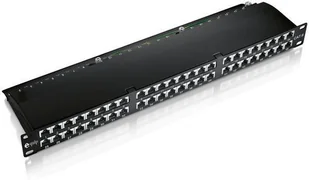Equip PATCH PANEL 48 PORT 1U KAT.6 EKRANOWANY CZARNY (326448) - Szafy rack - miniaturka - grafika 2