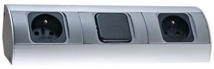 Orno Gniazdo meblowe ORNO OR-AE-1304 z wyłącznikiem 2 x 230V - Gniazdka elektryczne - miniaturka - grafika 2