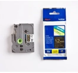 Brother taśma 12mm gold on black TZE334 - Akcesoria do kas i terminali - miniaturka - grafika 3