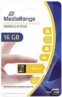 Huby USB - MediaRange mr976 USB Nano Stick Flash 16 GB Clip z funkcją spinacze Żółty MR976 - miniaturka - grafika 1