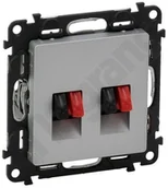 Gniazdka elektryczne - Legrand Valena Life Gniazdo głośnikowe Podwójne Aluminium - 753378 - miniaturka - grafika 1