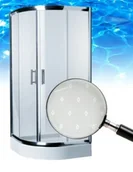 Kabiny prysznicowe - Omnires Health 90x90 profil chrom błyszczący szkło diamond JK2809 LC2 DIAMOND - miniaturka - grafika 1