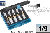 Zestawy narzędziowe - Hazet Zestaw wkładek do kluczy nasadowych 1/2" 12.5 mm) 986/9N wewnętrzny sześciokąt Długość produktu 60 mm 9 szt - miniaturka - grafika 1