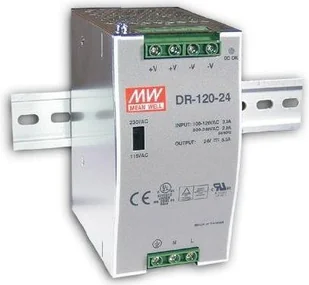 Mean Well Zasilacz LED DR 120W 24V/DC DR-120-24 - Zasilacze i transformatory - miniaturka - grafika 2