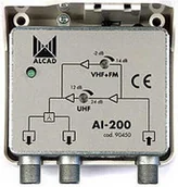 Akcesoria do monitoringu - Abcvision WZMACNIACZ AI-200 ALCAD NA 2 WYJŚCIA - miniaturka - grafika 1