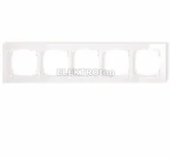 Klawisze i ramki - Karlik Ramka 5-krotna efekt szkła biała/biały 0-0-DRS-5 - miniaturka - grafika 1