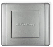 Wyłączniki światła i elektryczne - Karlik Łącznik jednobiegunowy srebrny metalik 7FWP-1 - miniaturka - grafika 1