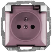 Gniazdka elektryczne - Abex Gniazdko pojedyncze Perła pojedyncze z uziemieniem IP44 biała - miniaturka - grafika 1