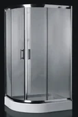Kabiny prysznicowe - Omnires Health 80x100 prawa profil chrom błyszczący szkło transparentne JK2808/10 P LC2 TR - miniaturka - grafika 1
