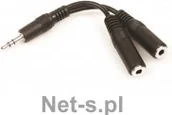 Adaptery i przejściówki - Sandberg MiniJack Splitter 1->2 (502-16) - miniaturka - grafika 1