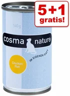 Mokra karma dla kotów - Cosma 5 + 1 gratis! Nature 6 x 140 g Kurczak i łosoś - miniaturka - grafika 1