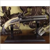 Repliki - broń - Hiszpania NIEMIECKI SKAŁKOWIEC TRZYLUFOWY Z GŁOWĄ ORŁA 1775r - miniaturka - grafika 1