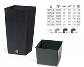 Donice - Prosperplast RATO SQUARE 170mm UMBRA (440U) PDRTS170-440U [2467503] - miniaturka - grafika 1