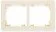 Klawisze i ramki - Karlik Ramka uniwersalna podwójna beżowa 1DR-2 - miniaturka - grafika 1