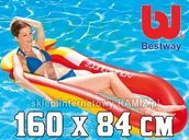 Materace dmuchane i koła do pływania - Bestway materace DMUCHANY 160/84cm 43103 CZERWONY - miniaturka - grafika 1