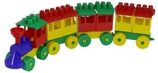 POLESIE Polesie 36711 Klocki Lokomotywa z trzema wagonami w siatce - Klocki - miniaturka - grafika 2