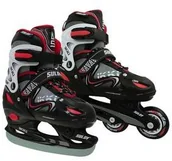 Łyżwy - Sulov Lyżwy 2v1 Ikki Boy vel S 31-34 Czarne/Czerwone - miniaturka - grafika 1