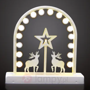 Hellum Wyjątkowy świecznik metalowy LED JELENIE - Oświetlenie świąteczne - miniaturka - grafika 2