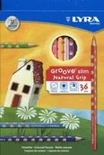 Kredki, ołówki, pastele i pisaki - Lyra Kredki Groove slim 36 sztuk + temperówka Fila - miniaturka - grafika 1