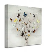 Obrazy i zdjęcia - Art group Digital Tree Of Butterflies - Obraz na płótnie WDC95185 - miniaturka - grafika 1